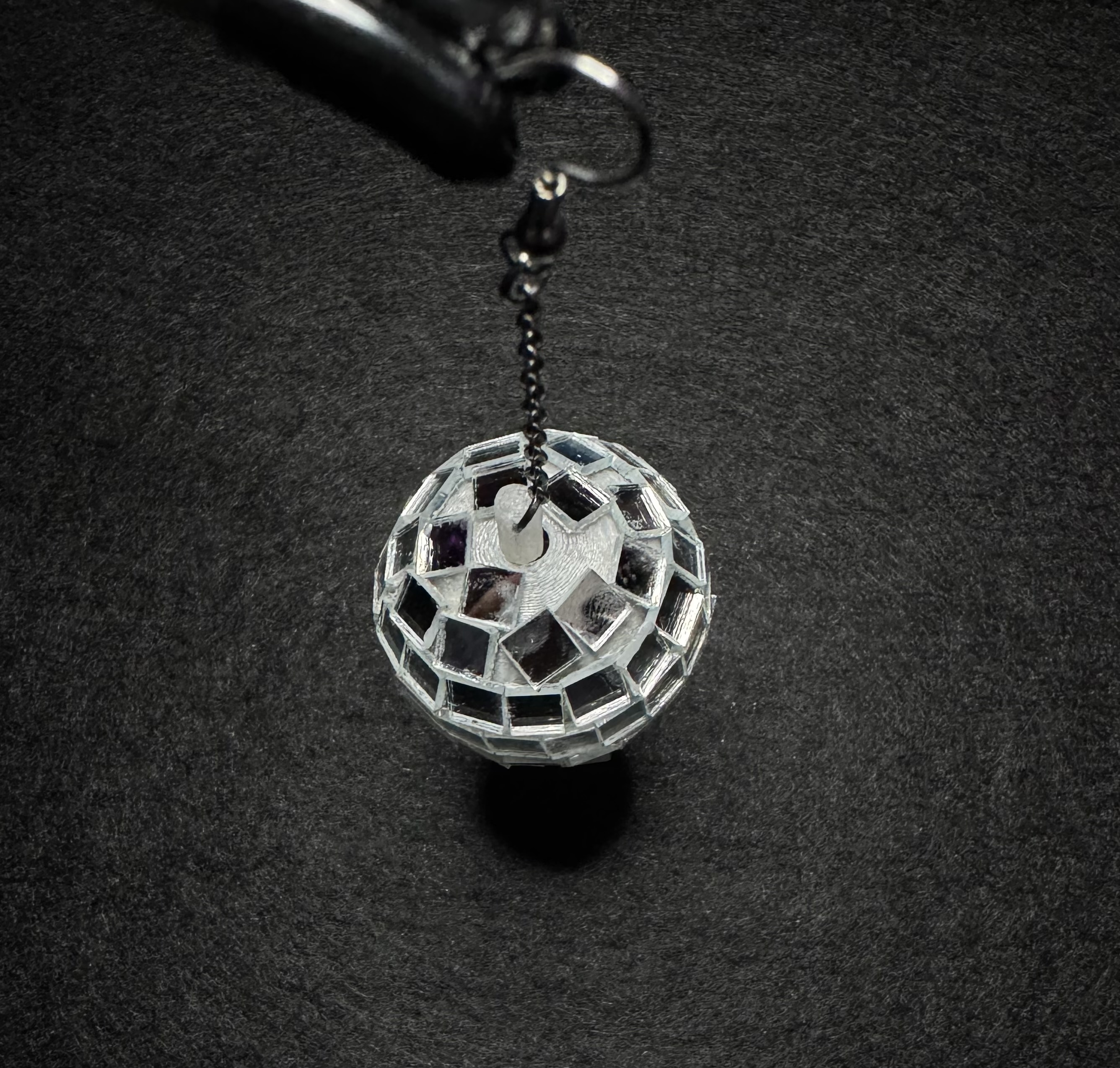 Rotating Disco Ball Earring